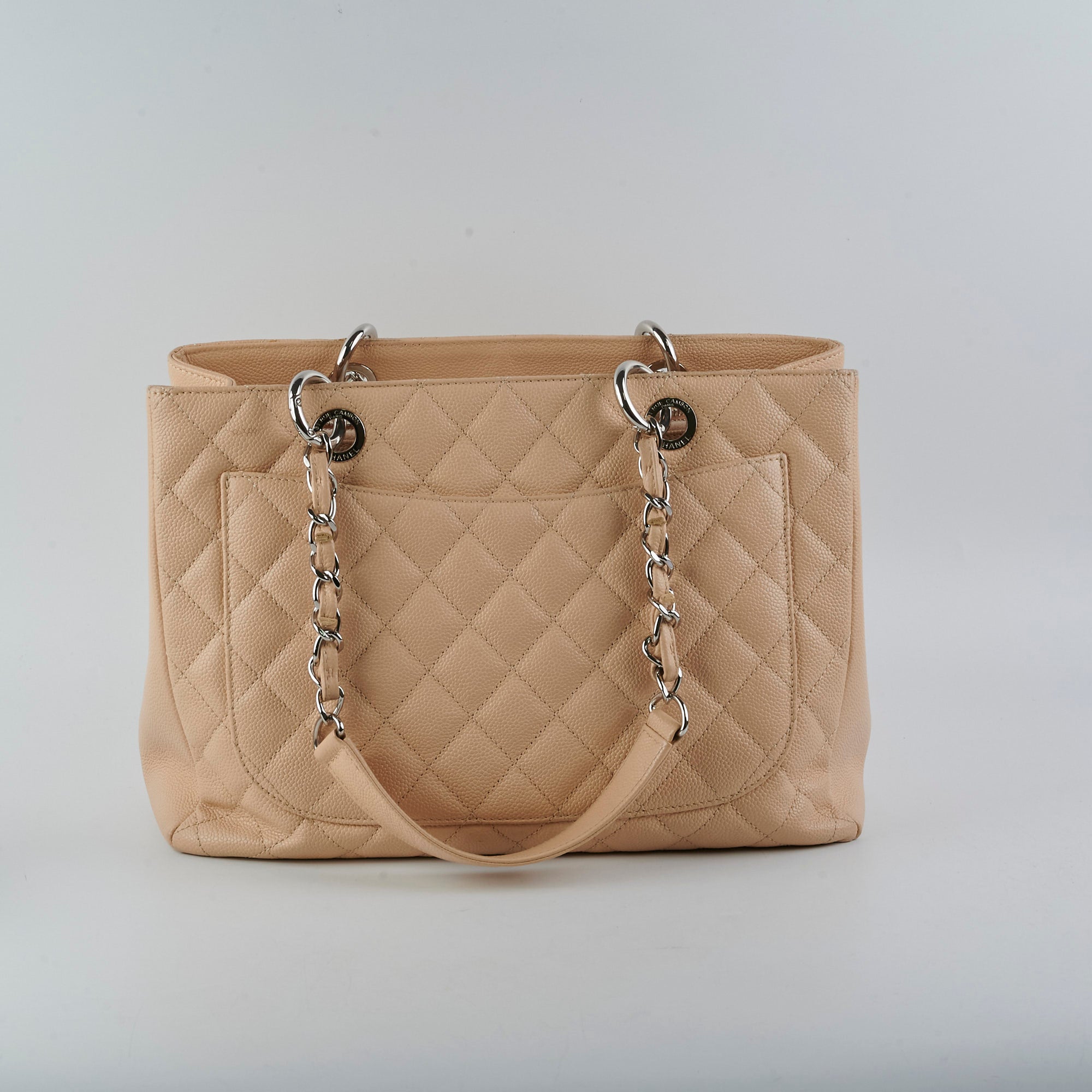 Chanel GST Caviar Grand Shopping Tote Beige
