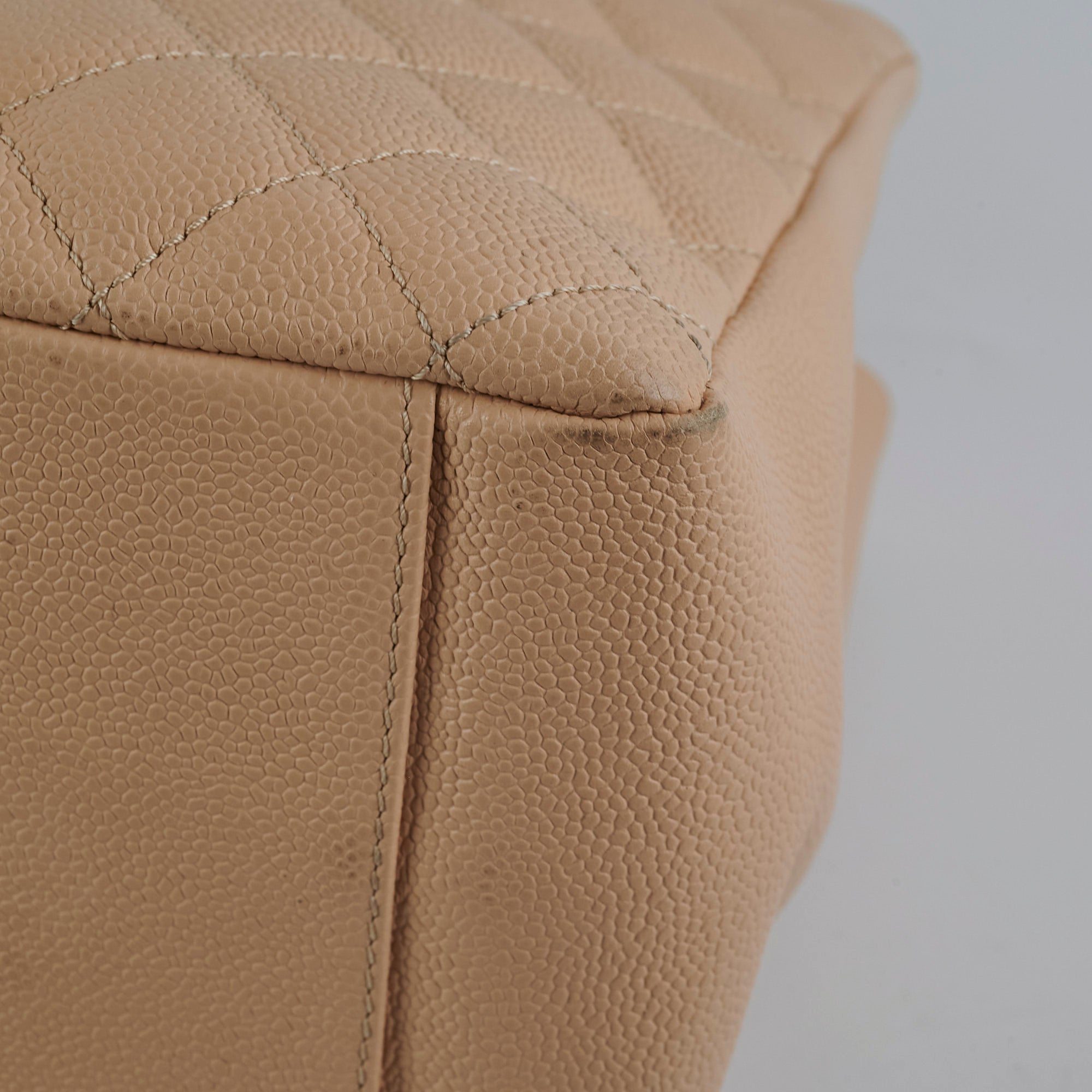 Chanel GST Caviar Grand Shopping Tote Beige