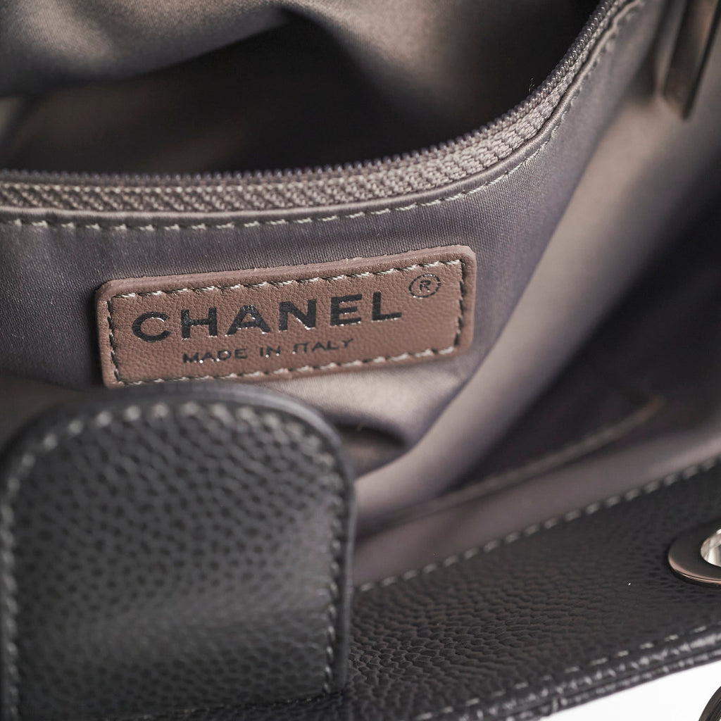 Chanel Caviar PST Petite Shopping Tote Black