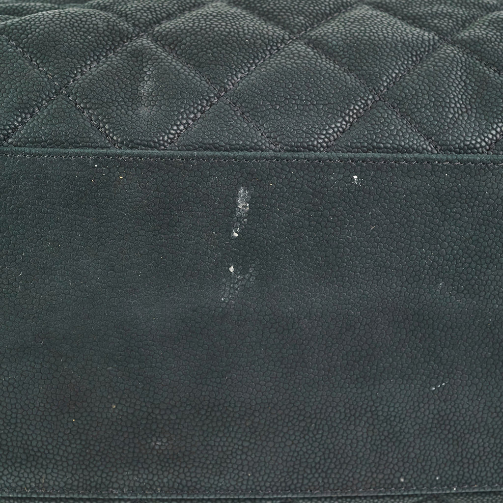 Chanel Caviar Turnlock Top Handle Tote Bag Black