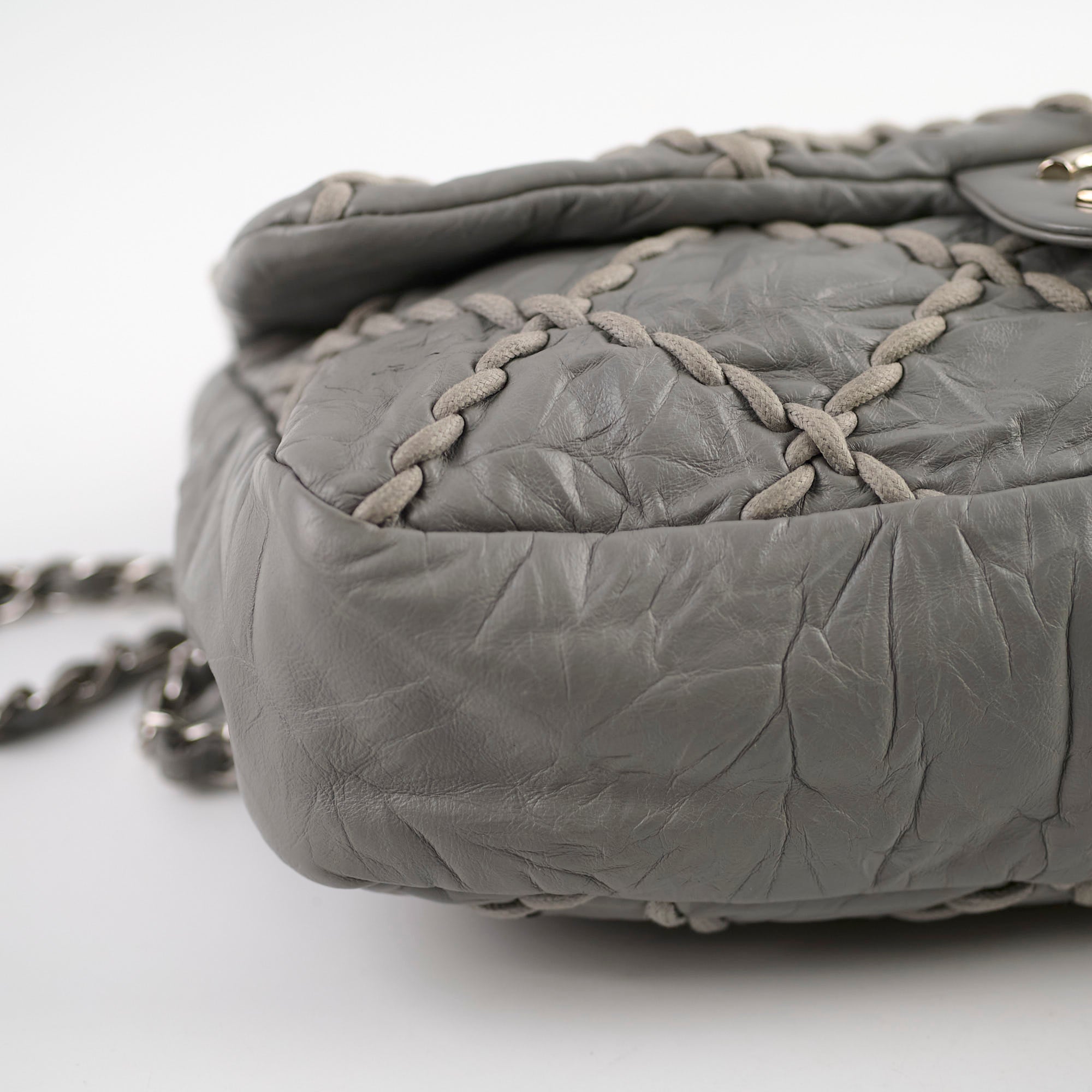 Chanel Seasonal Quilted Flap Bag Grey
