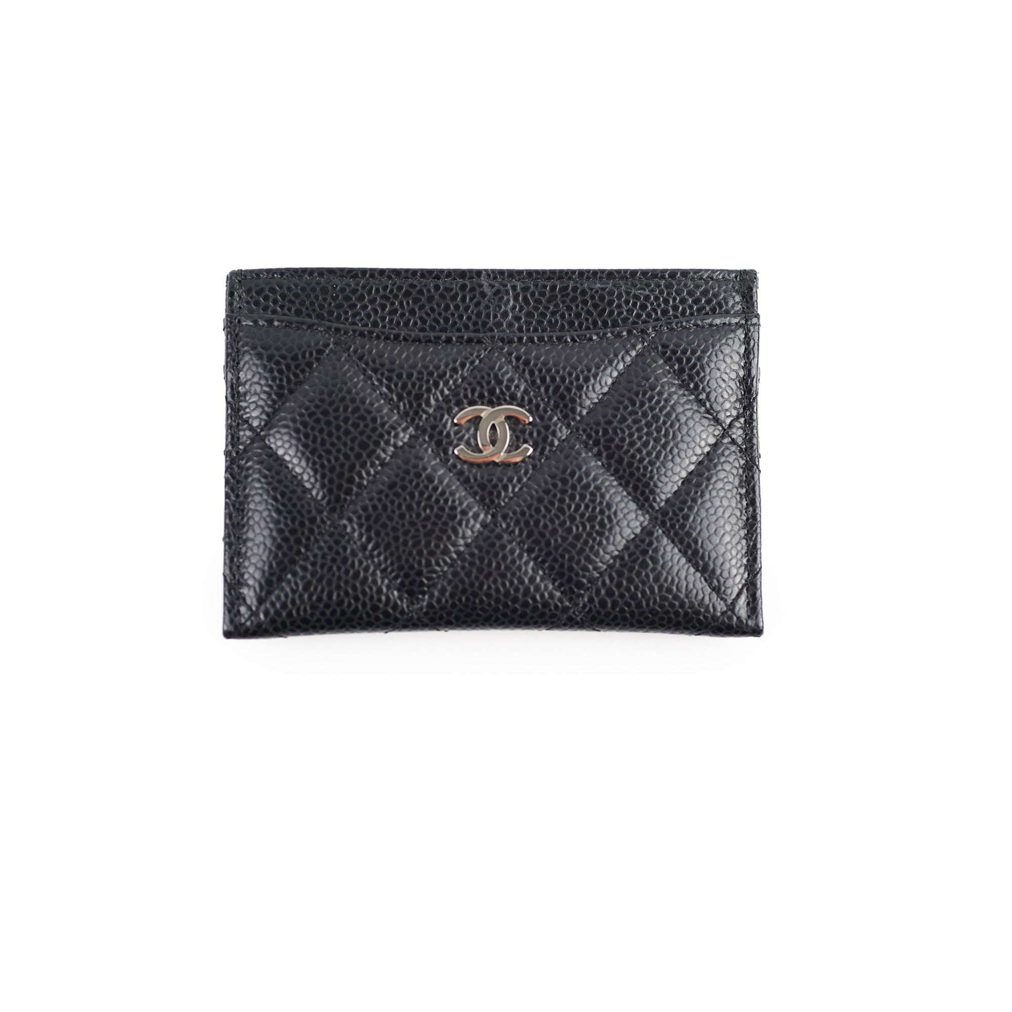 Chanel 5 Slot Caviar Black Cardholder - Series 29
