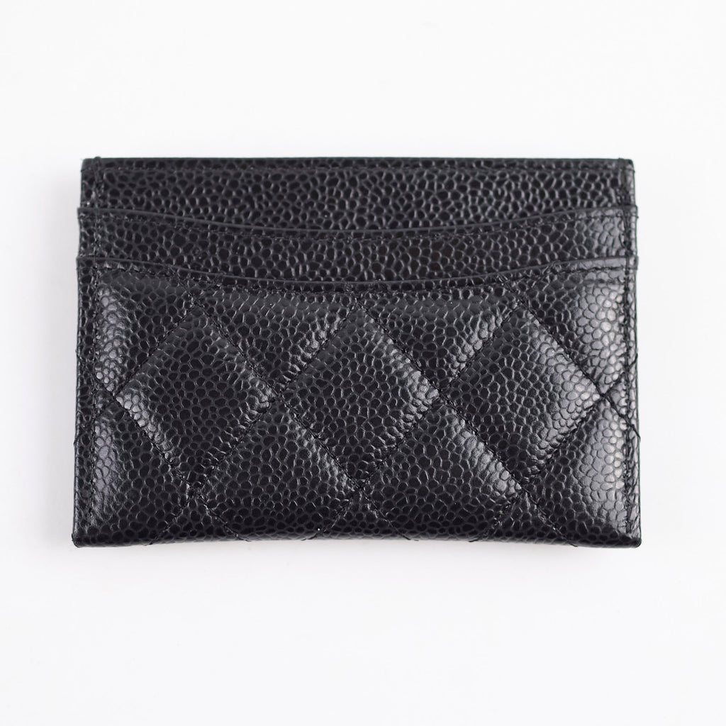 Chanel 5 Slot Caviar Black Cardholder - Series 29