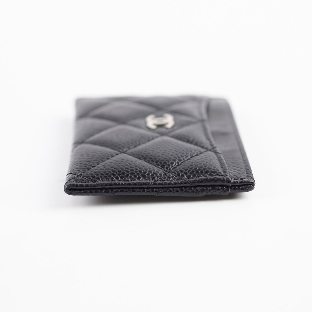 Chanel 5 Slot Caviar Black Cardholder - Series 29