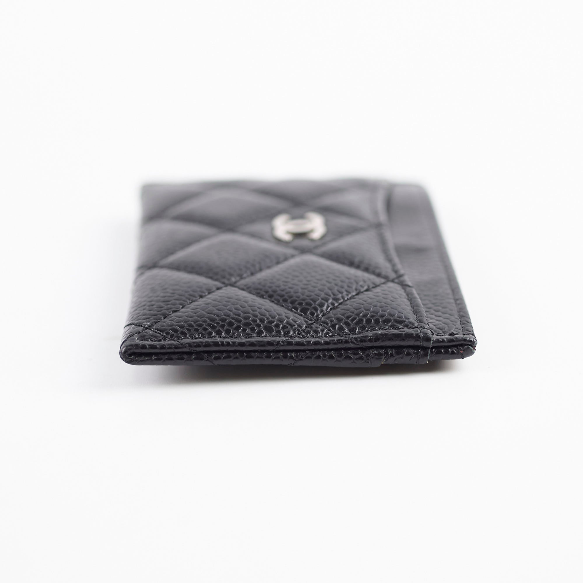 Chanel 5 Slot Caviar Black Cardholder - Series 29