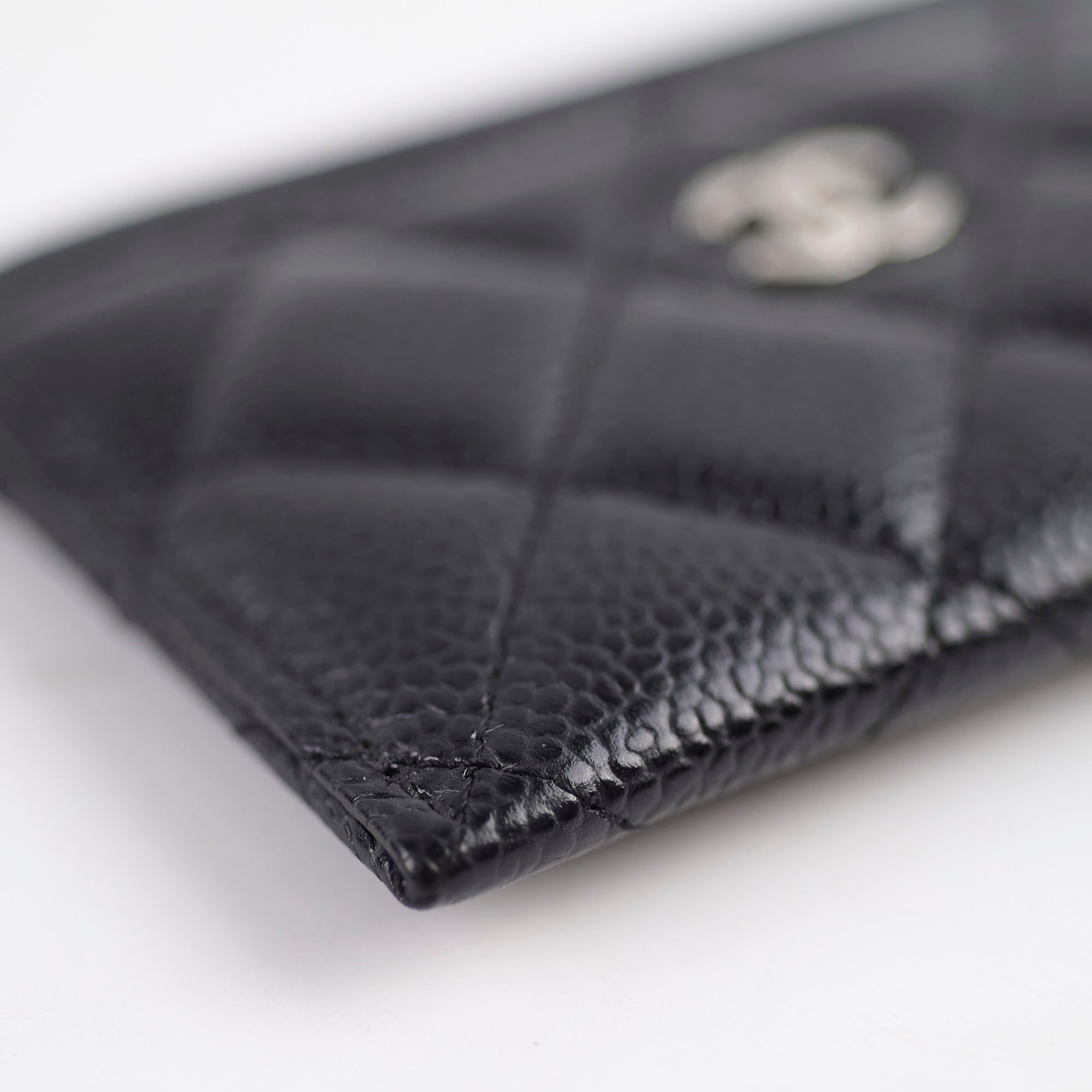 Chanel 5 Slot Caviar Black Cardholder - Series 29