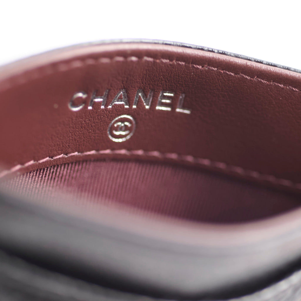Chanel 5 Slot Caviar Black Cardholder - Series 29
