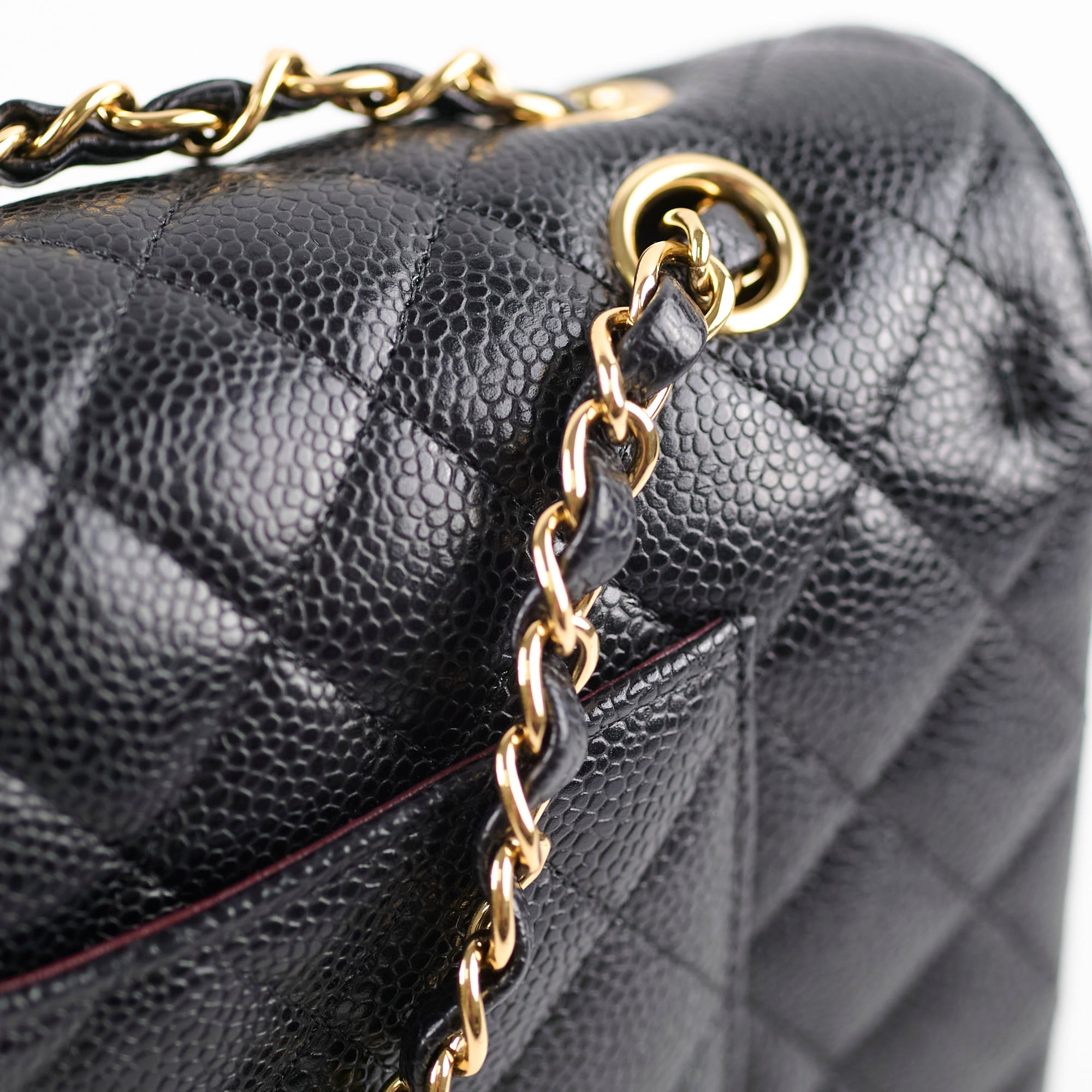 Chanel Medium/Large Classic Double Flap Caviar Black 2021