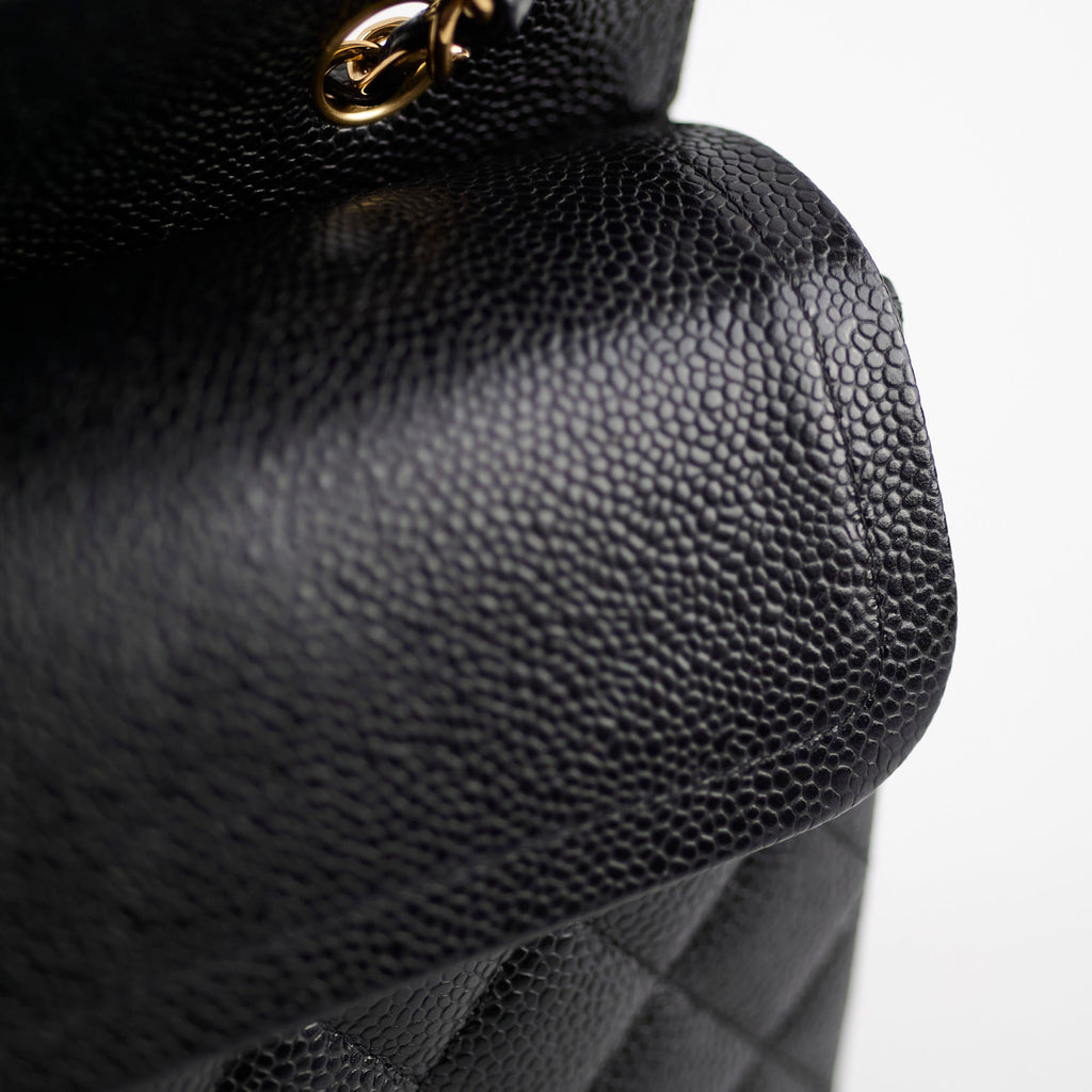 Chanel Medium/Large Classic Double Flap Caviar Black 2021
