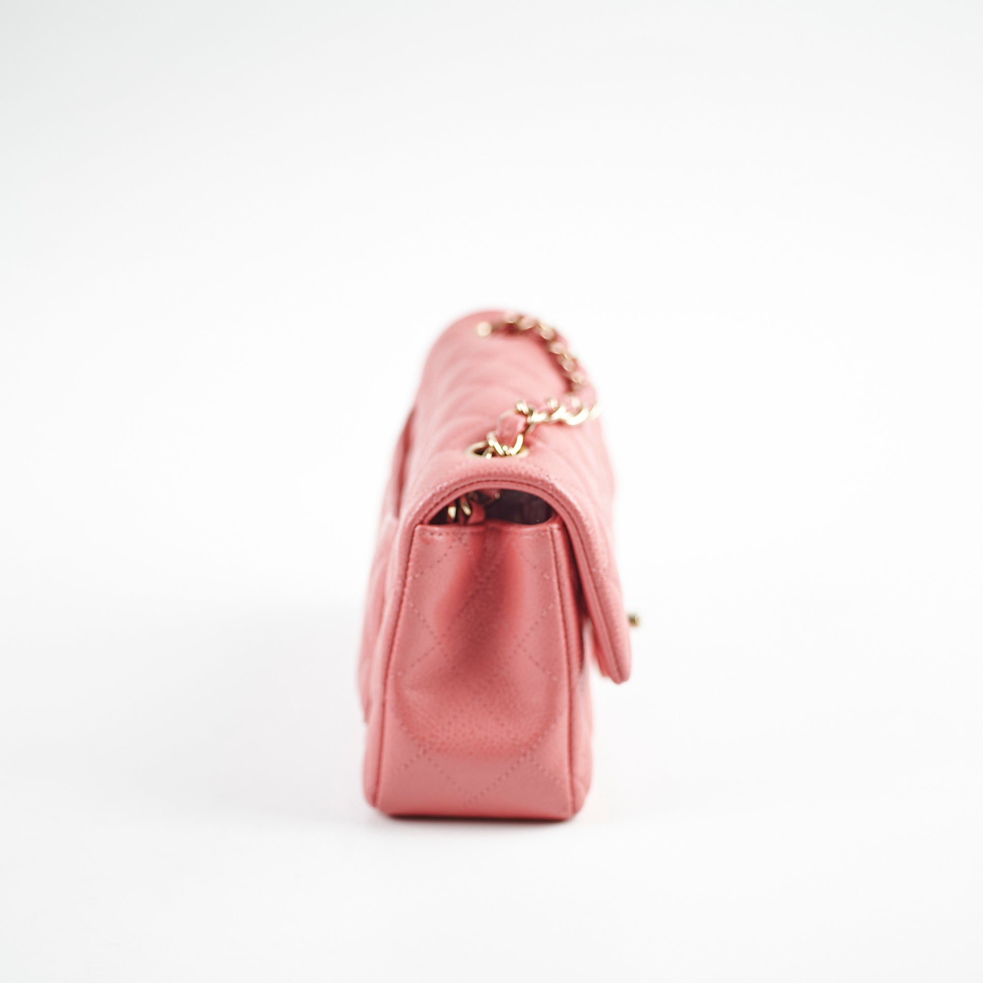 Chanel Pearly Pink Rectangular Mini Caviar 25 Series