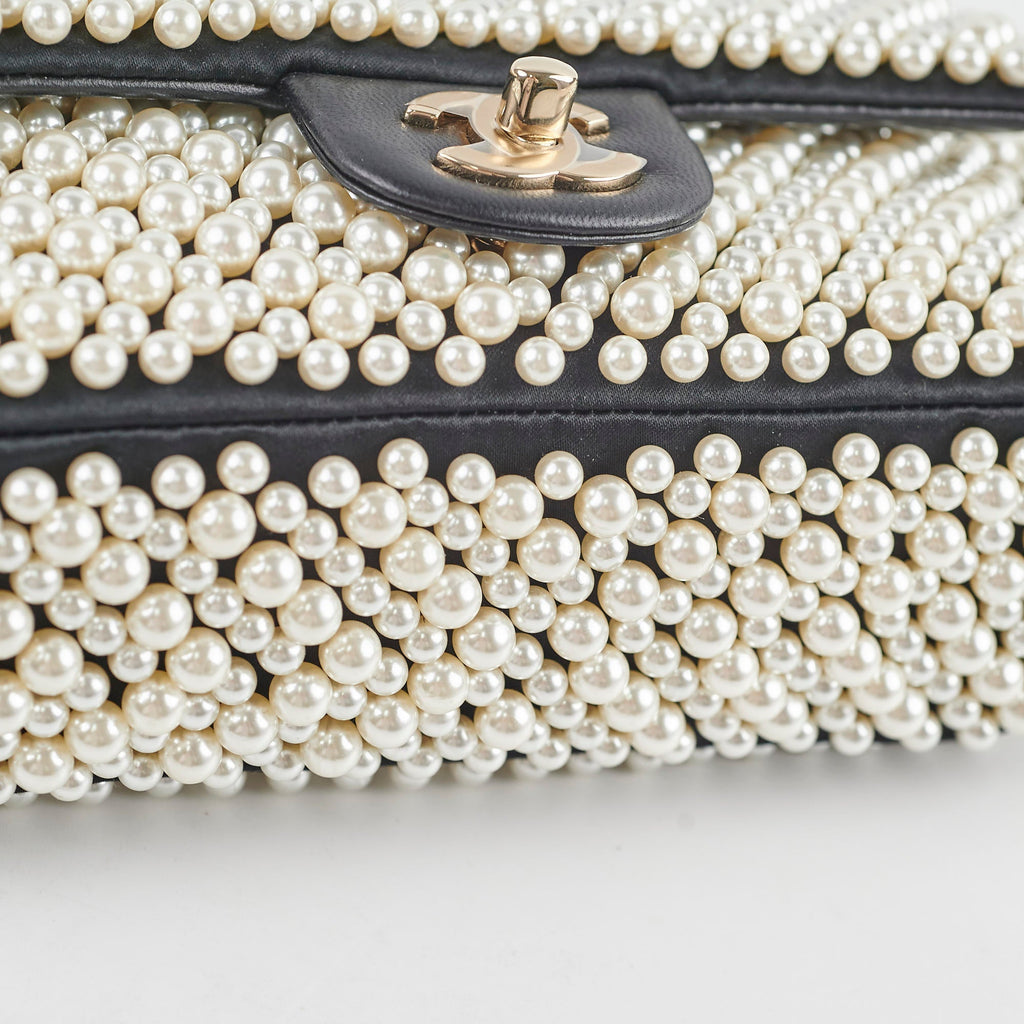 Chanel Pearl Mini Rectangular Bag Black 27 Series