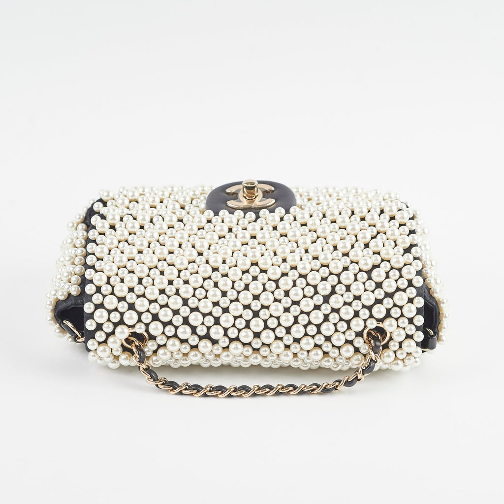 Chanel Pearl Mini Rectangular Bag Black 27 Series