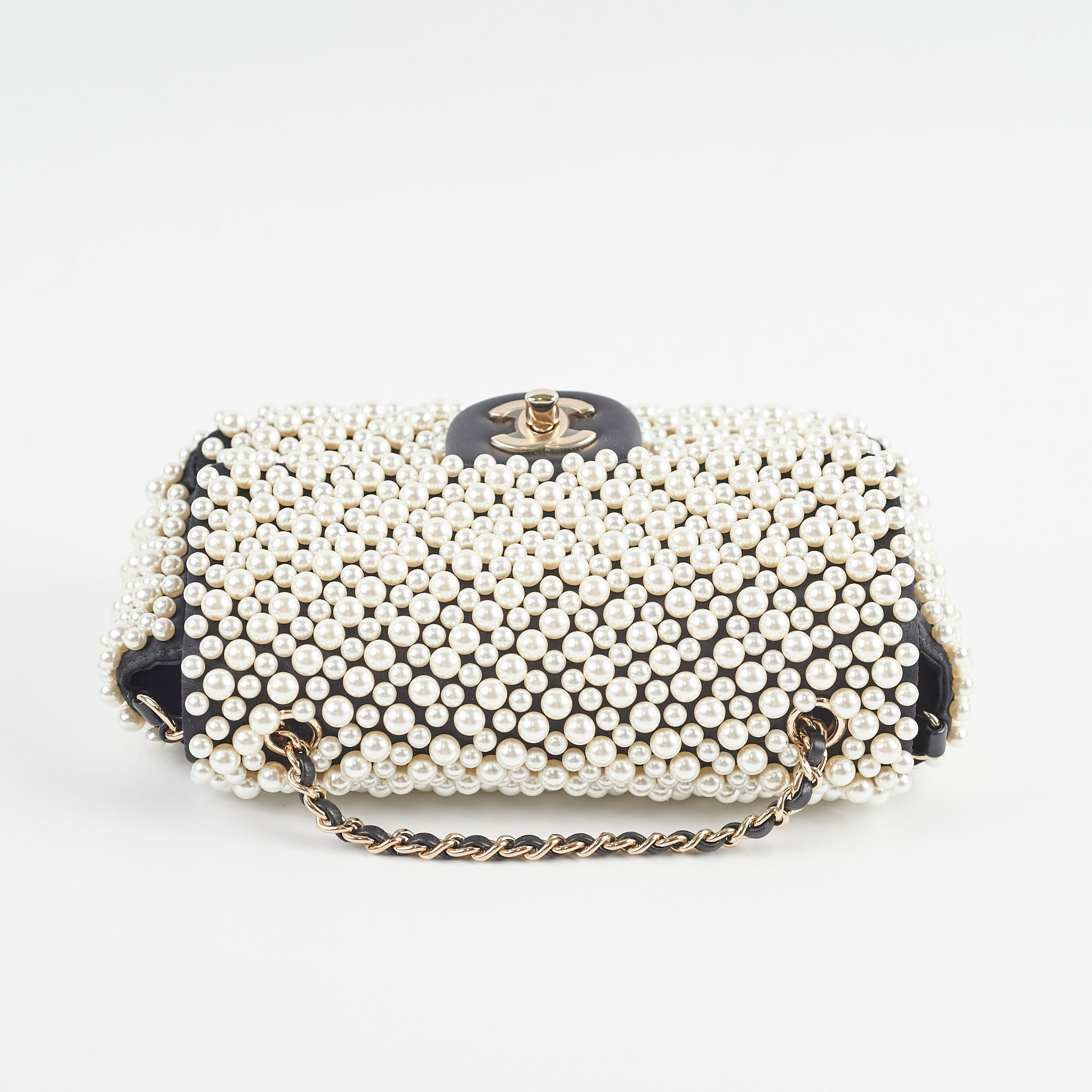 Chanel Pearl Mini Rectangular Bag Black 27 Series