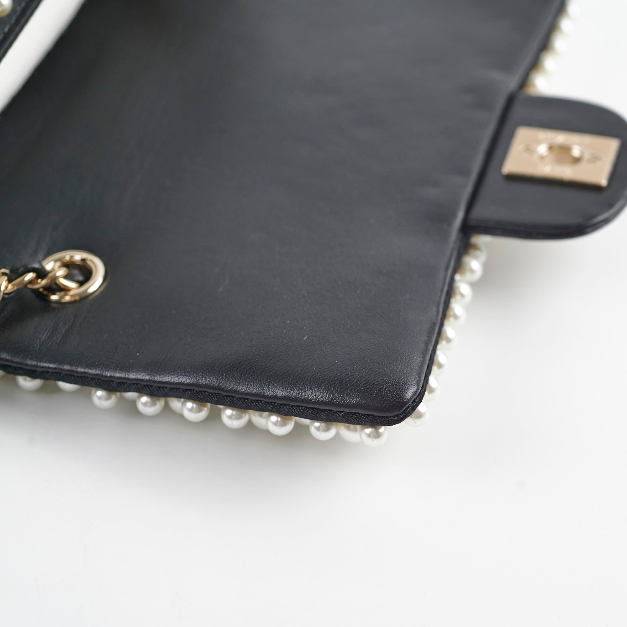 Chanel Pearl Mini Rectangular Bag Black 27 Series