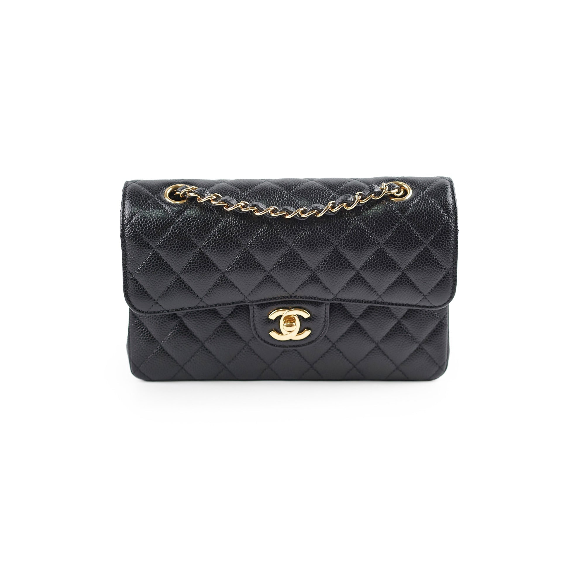 Chanel Quilted Caviar Small Classic Flap Black Series 31