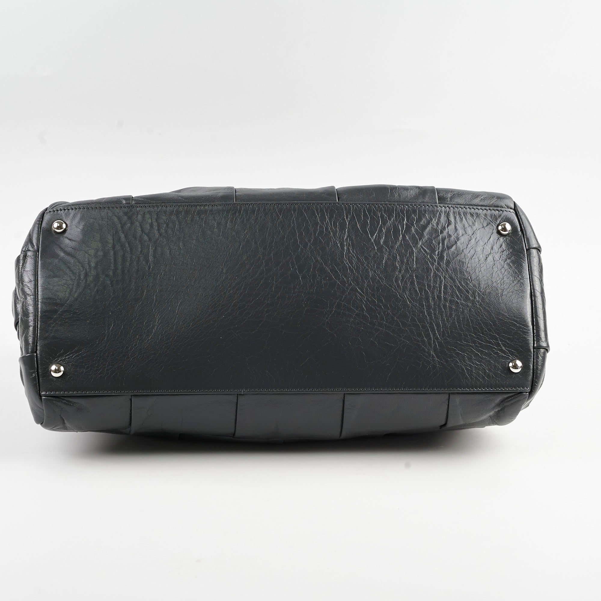 Chanel Igloo Accordian Tote Lambskin Dark Grey