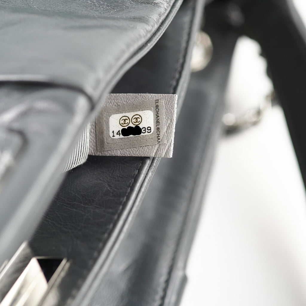 Chanel Igloo Accordian Tote Lambskin Dark Grey