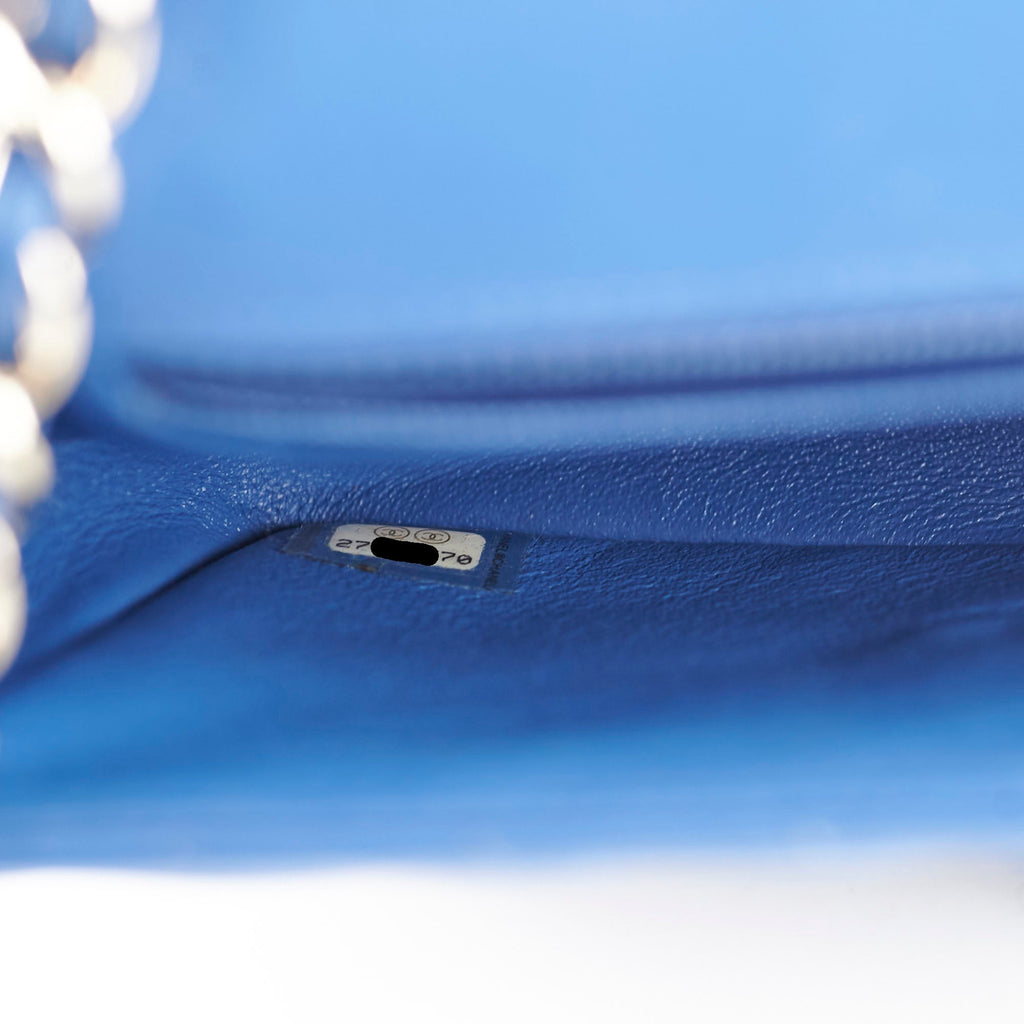 Chanel Mini Rectangular Classic Chevron Lambskin Blue 27 series
