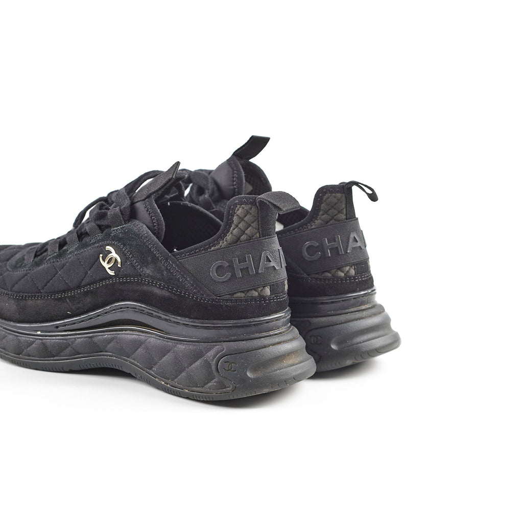 Chanel Low Top Trainer CC Triple Black Size 39