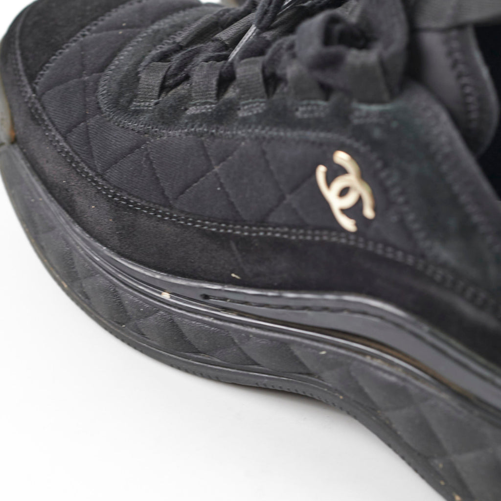 Chanel Low Top Trainer CC Triple Black Size 39