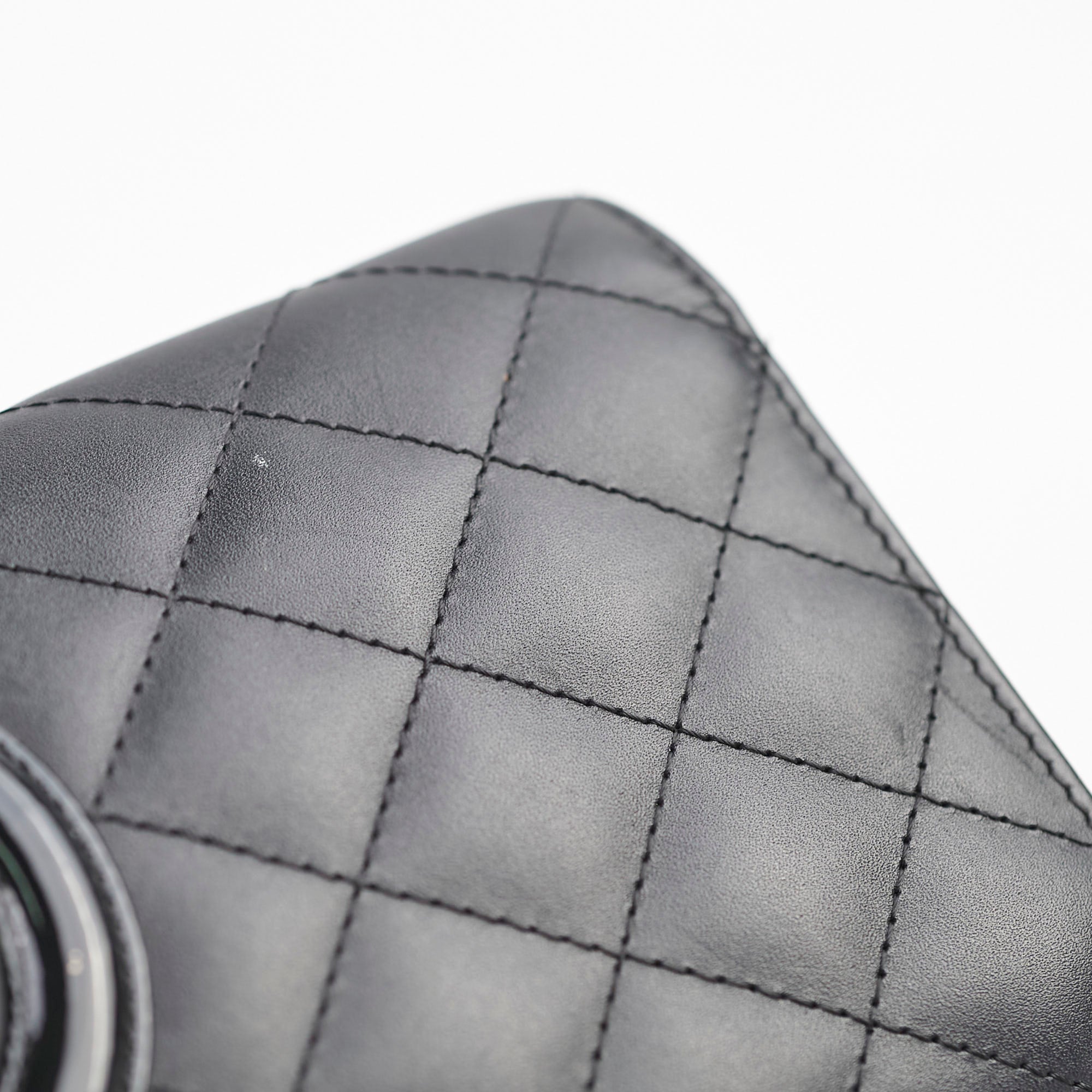 Chanel Cambon Long Flap Wallet Calfskin Black/Pink