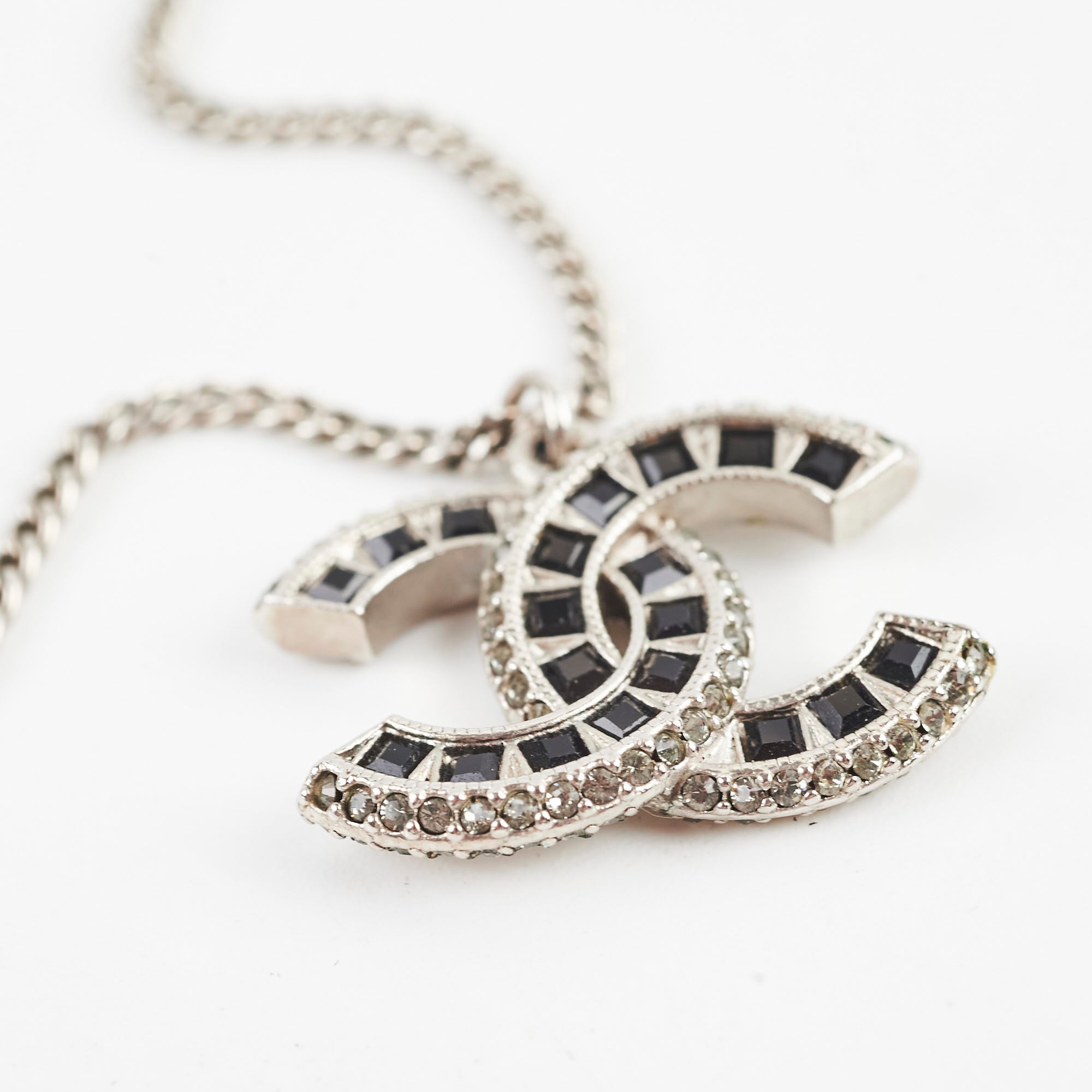 Chanel CC Costume Jewellery Silver Necklace
