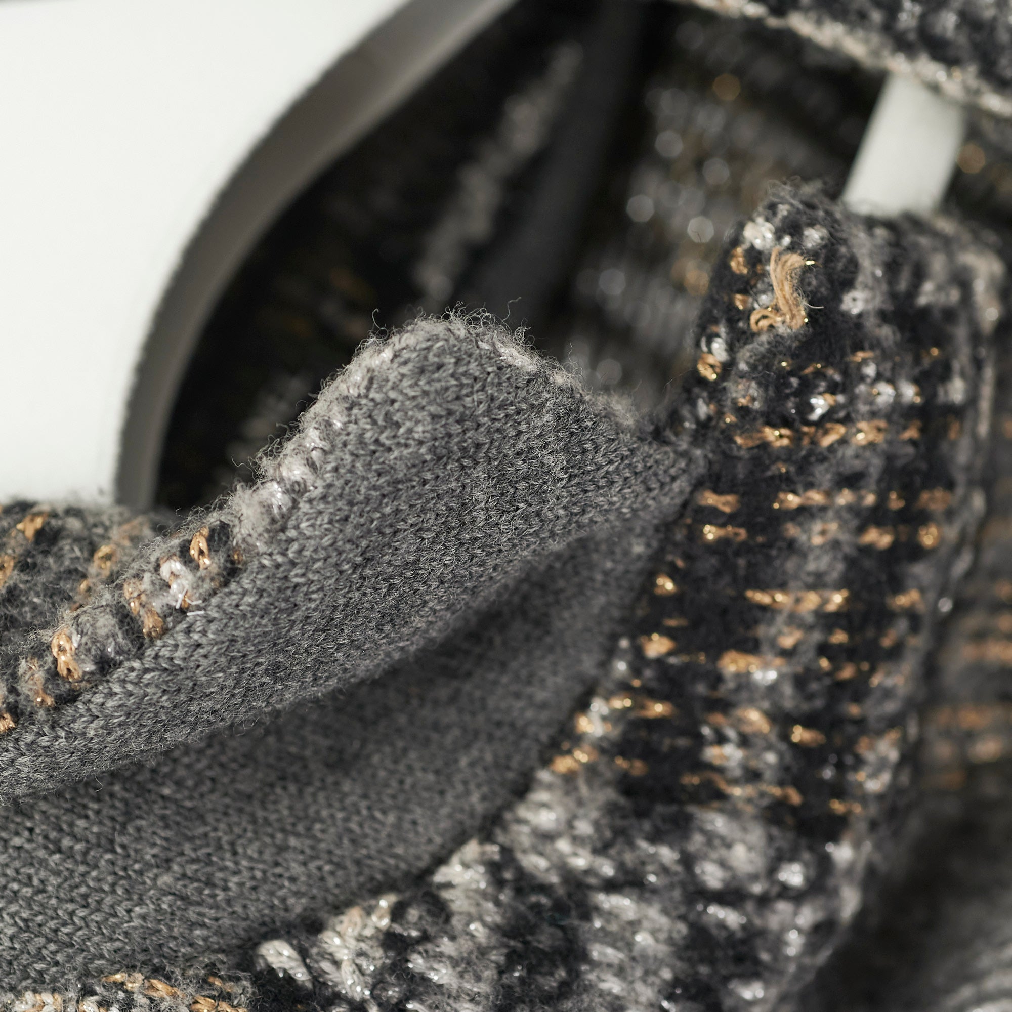 Chanel Grey Knit Coat Size 42