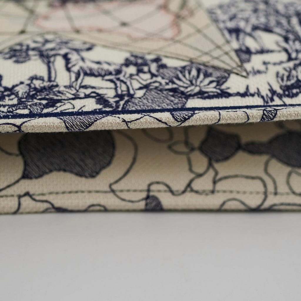 ITEM 20 - Dior Large Book Tote Around the World Navy