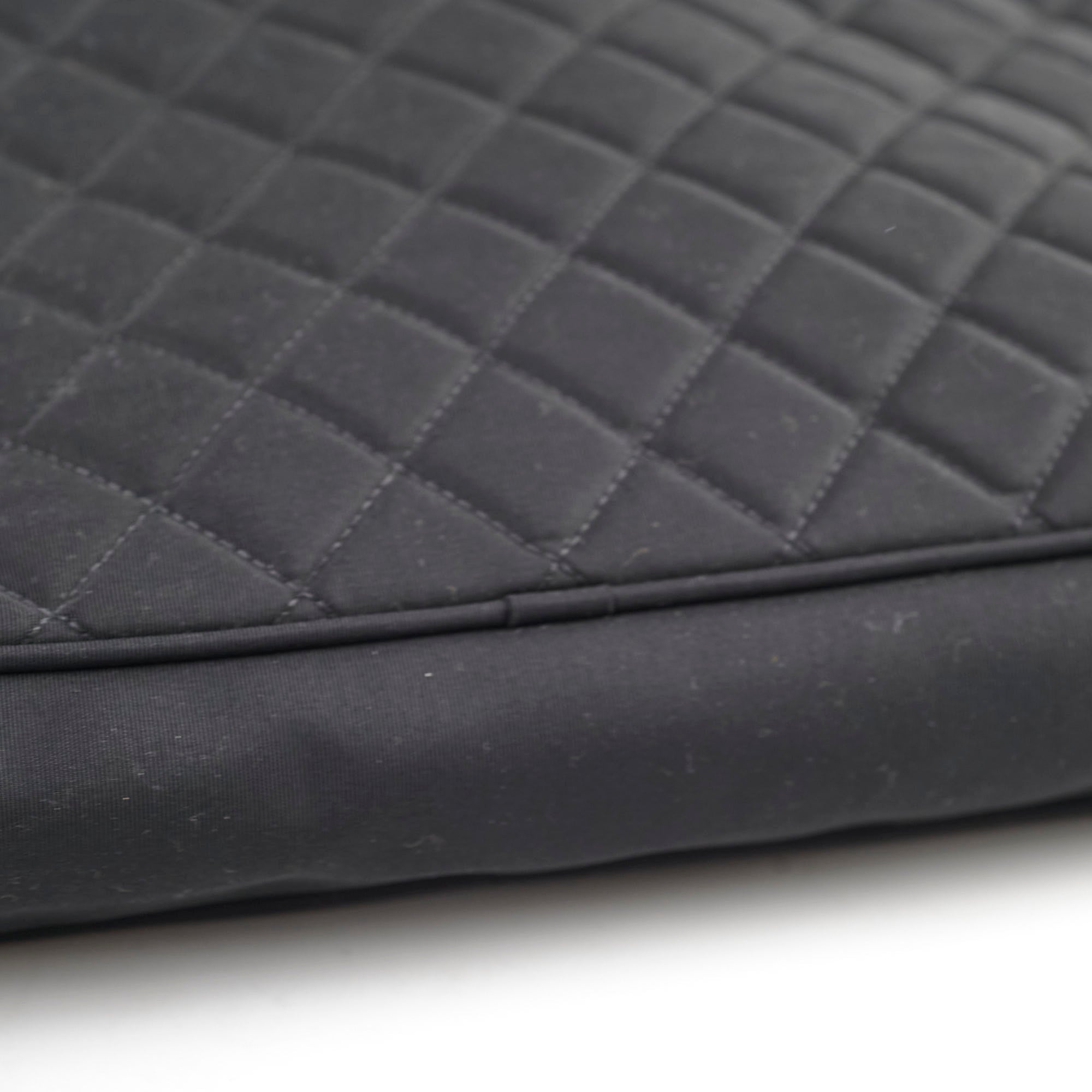 Chanel Quilted Laptop Zipper Case Black