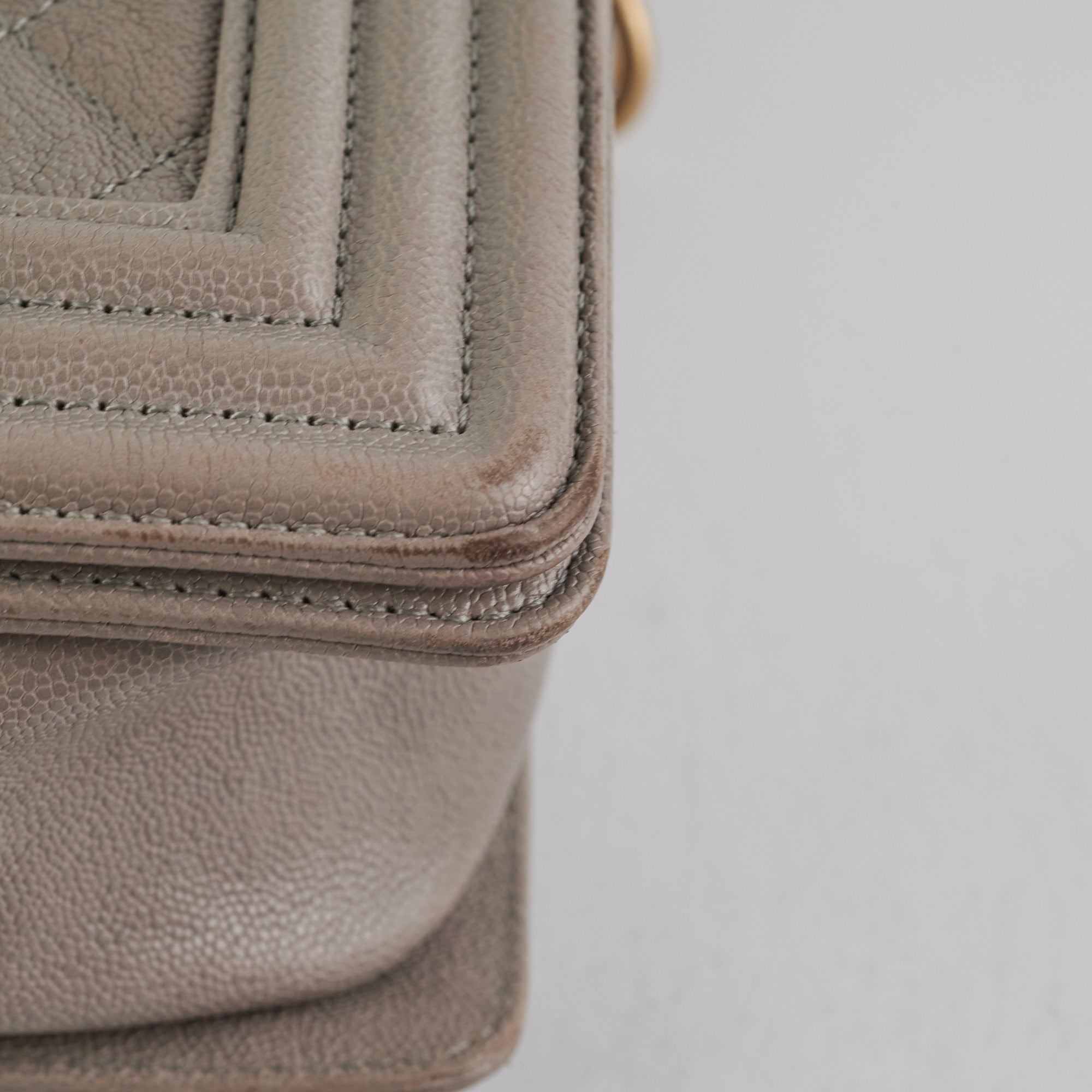 ITEM 31 - Chanel Large New Medium Boy Bag Grey Taupe