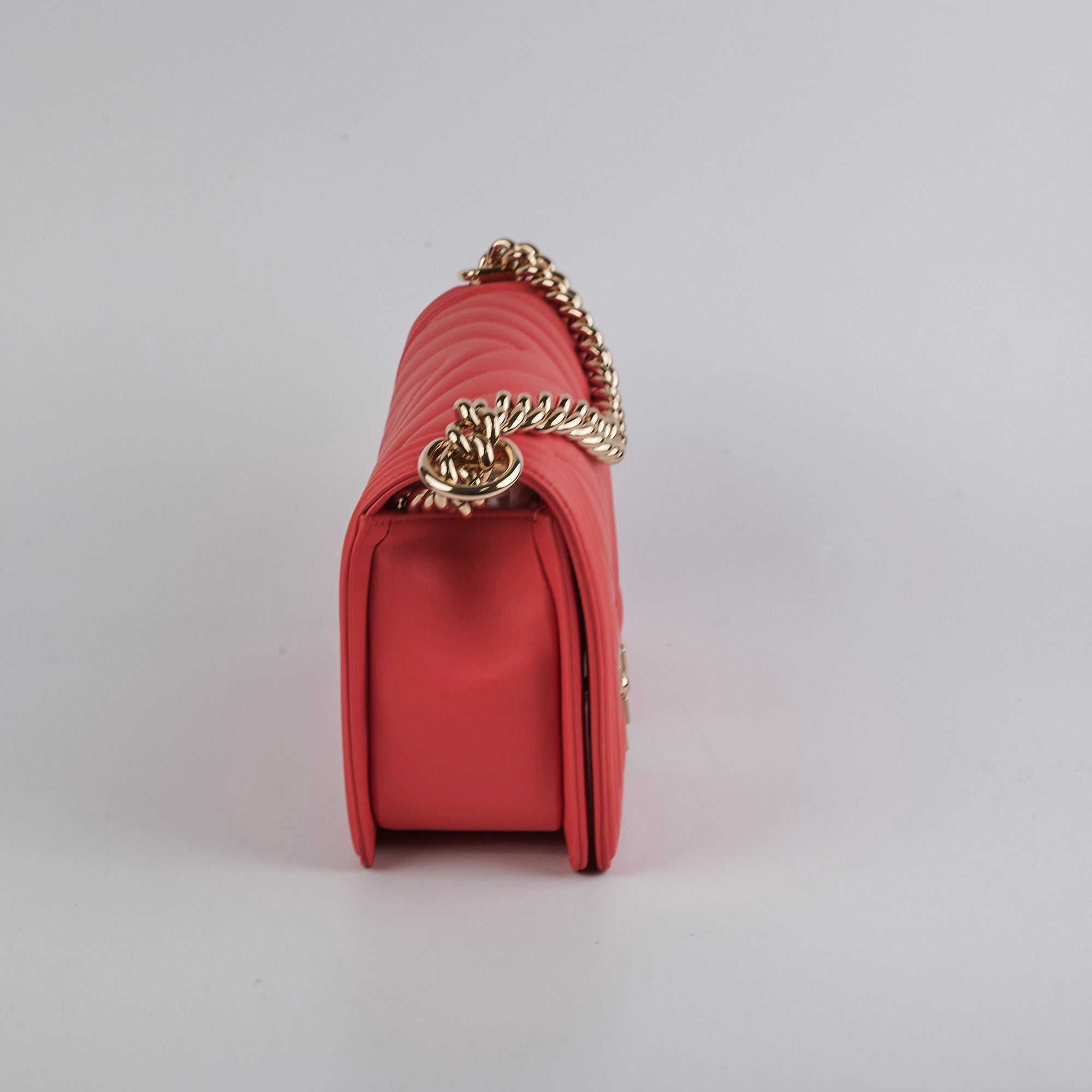 Chanel Old Medium Boy Coral Pink