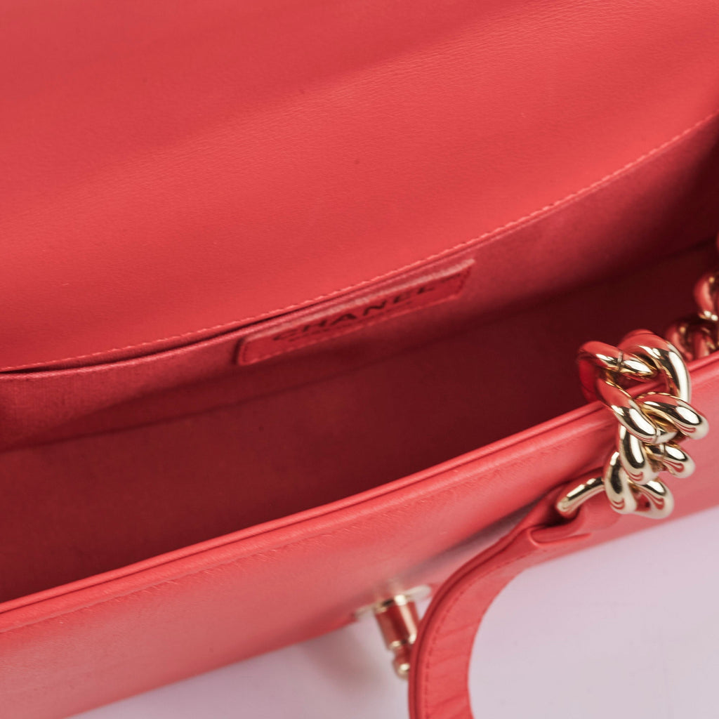Chanel Old Medium Boy Coral Pink