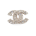 Chanel Crystal CC Brooch Large