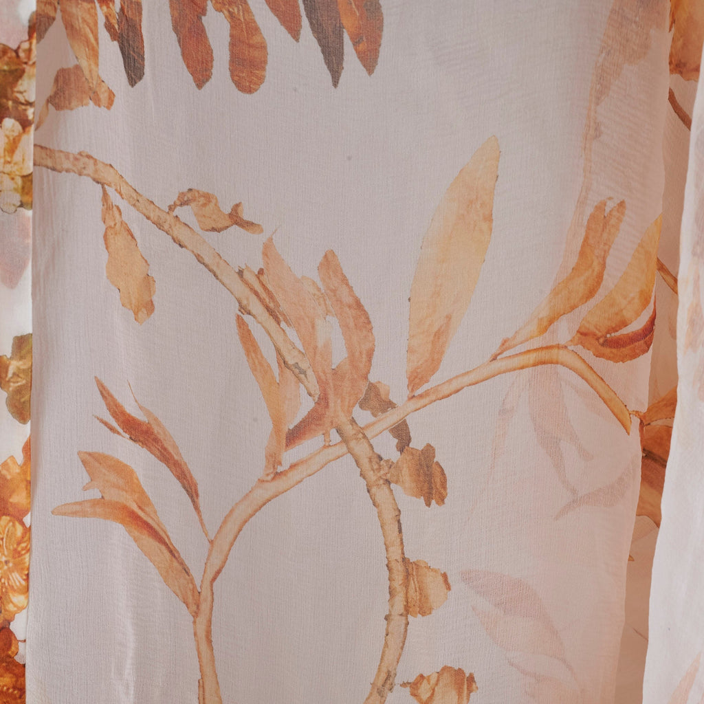 Chanel Floral Size 34 Paris-Athens Silk Baroque Pattern Kimono Jacket