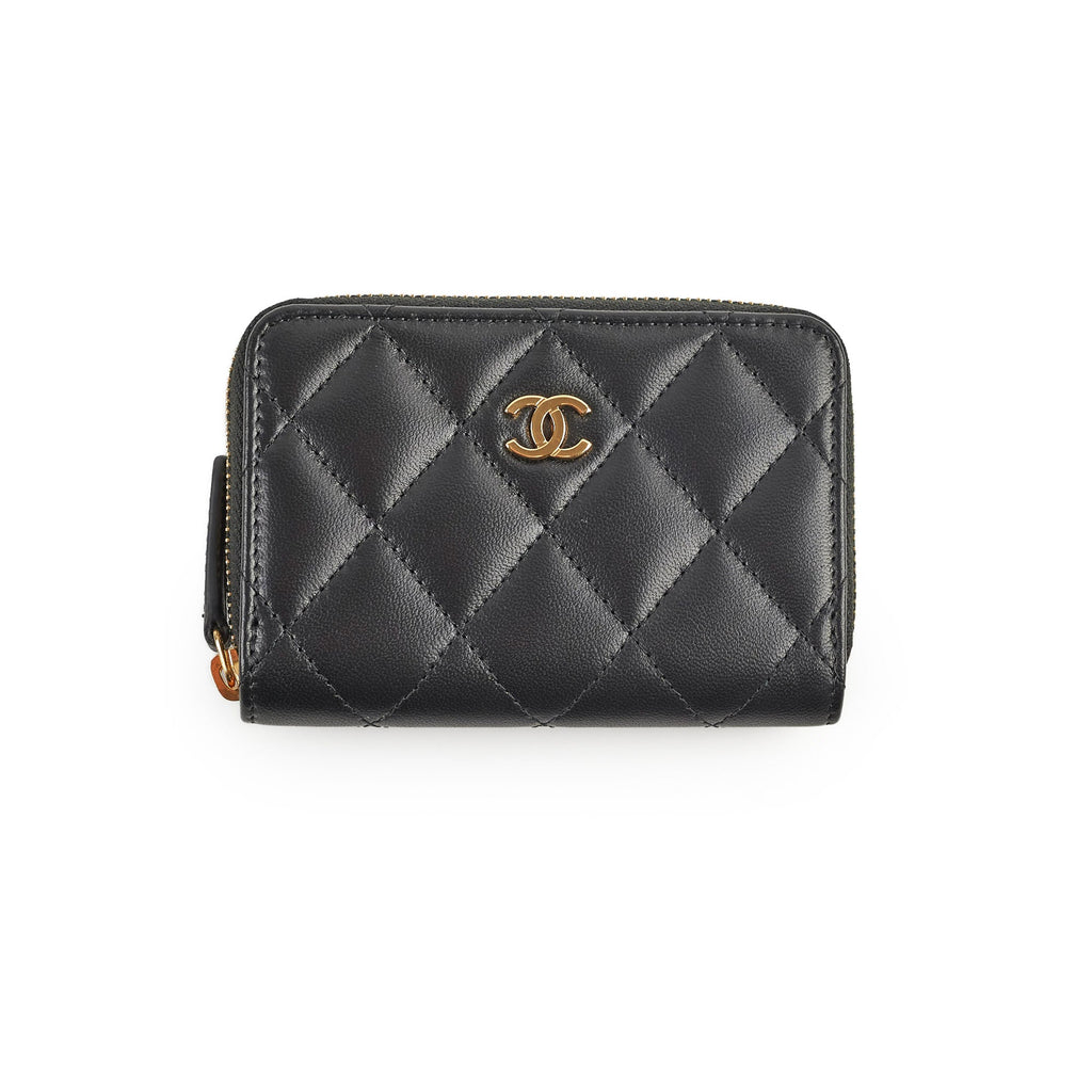 Chanel Classic Zipped Coin Purse Lambskin Black