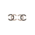 Chanel CC Logo Crystal Earrings