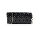 Christian Dior Patent Black Clutch On Chain