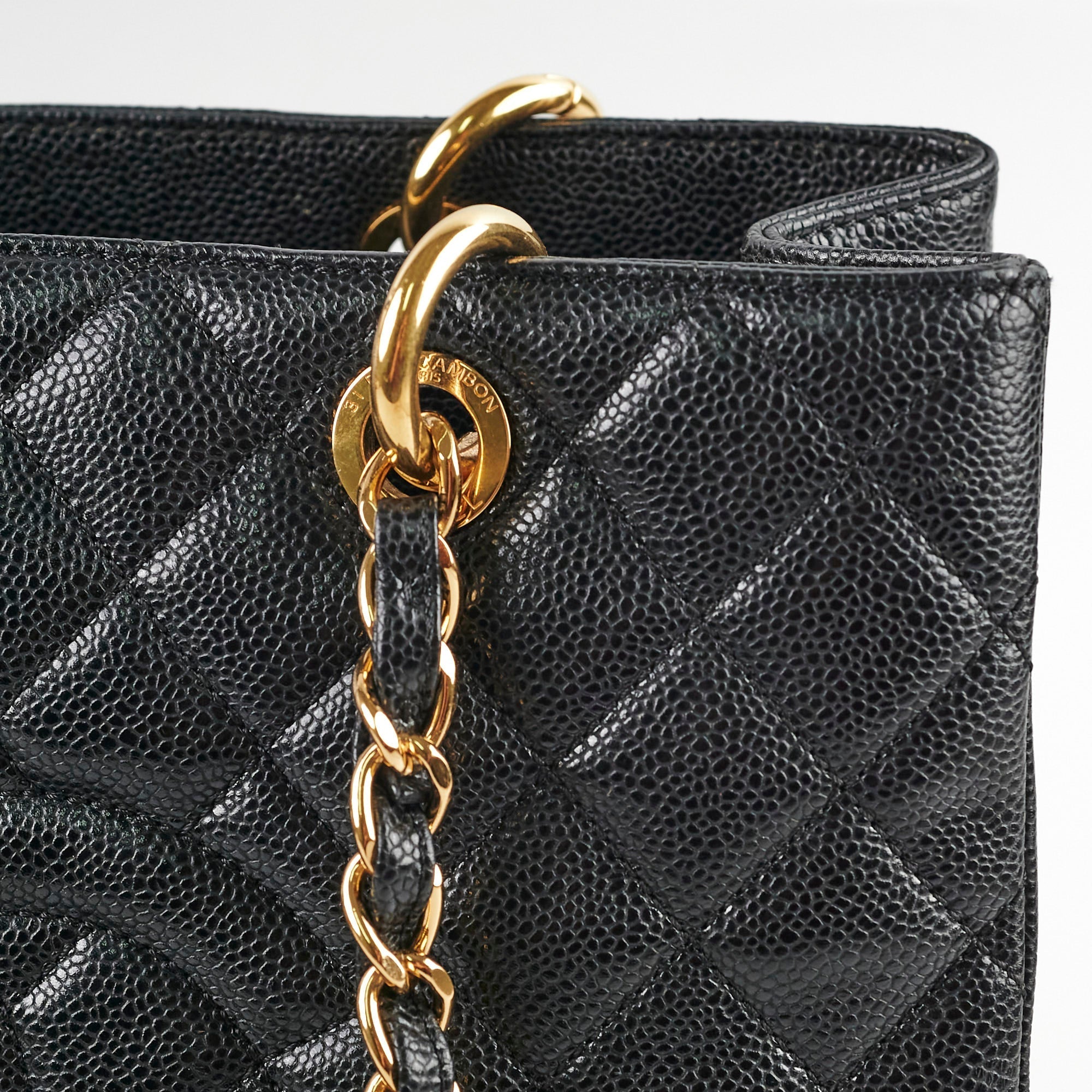 Chanel Caviar Grand Shopping Tote GST Black