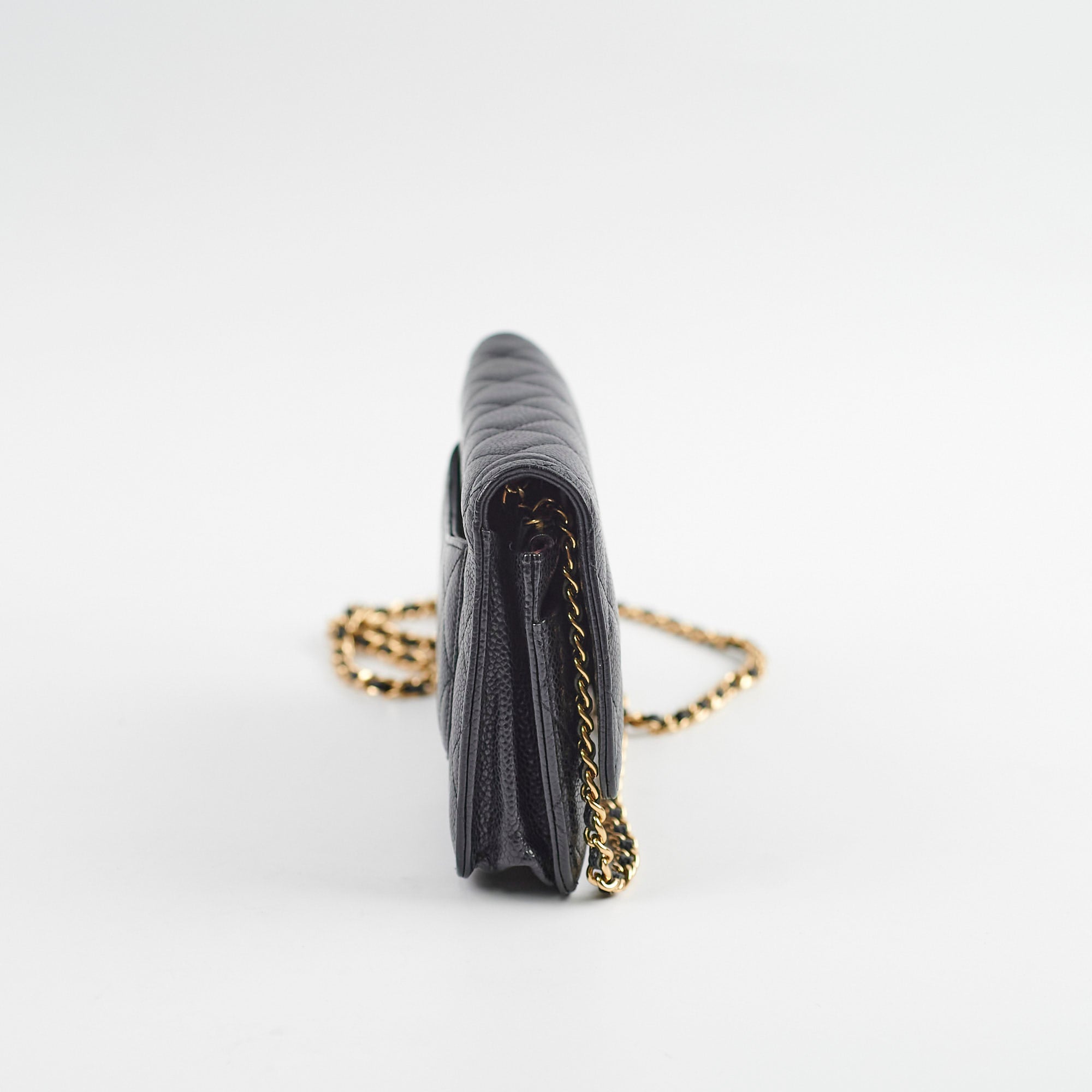 Chanel Wallet on Chain WOC Caviar Black