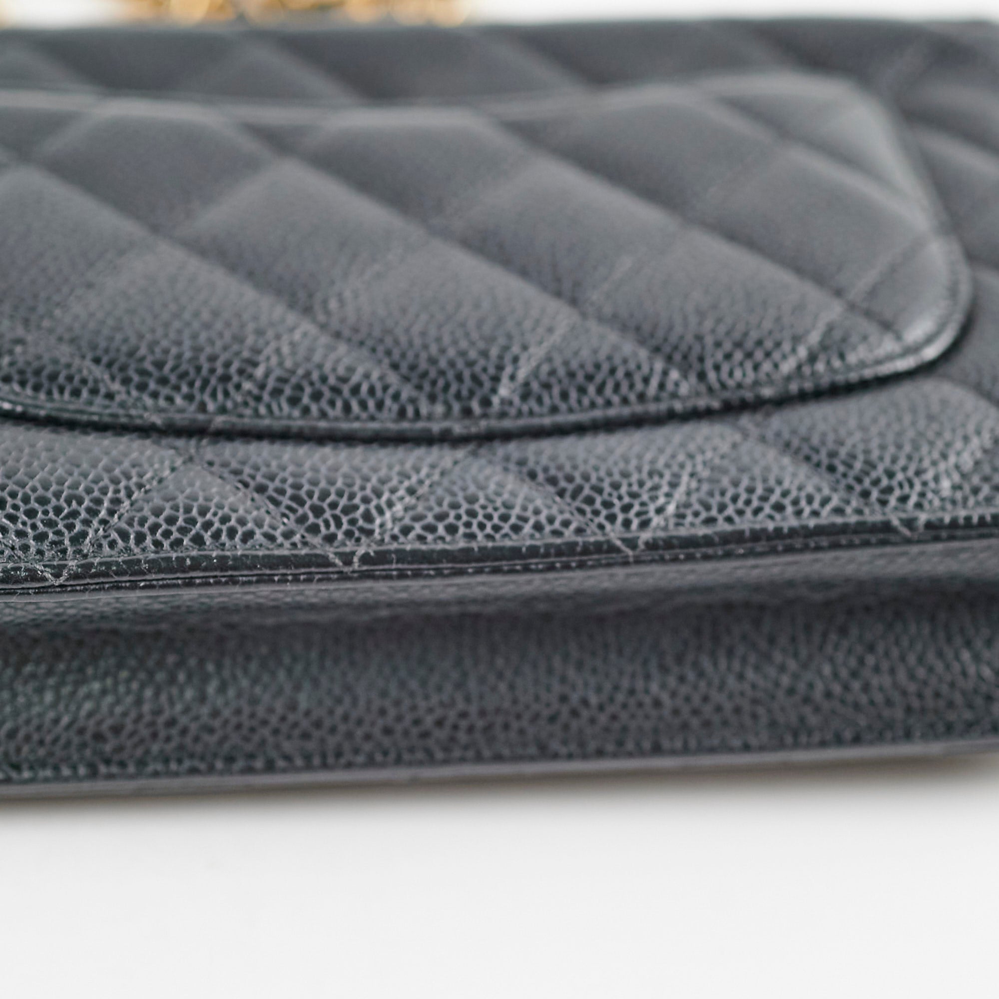 Chanel Wallet on Chain WOC Caviar Black