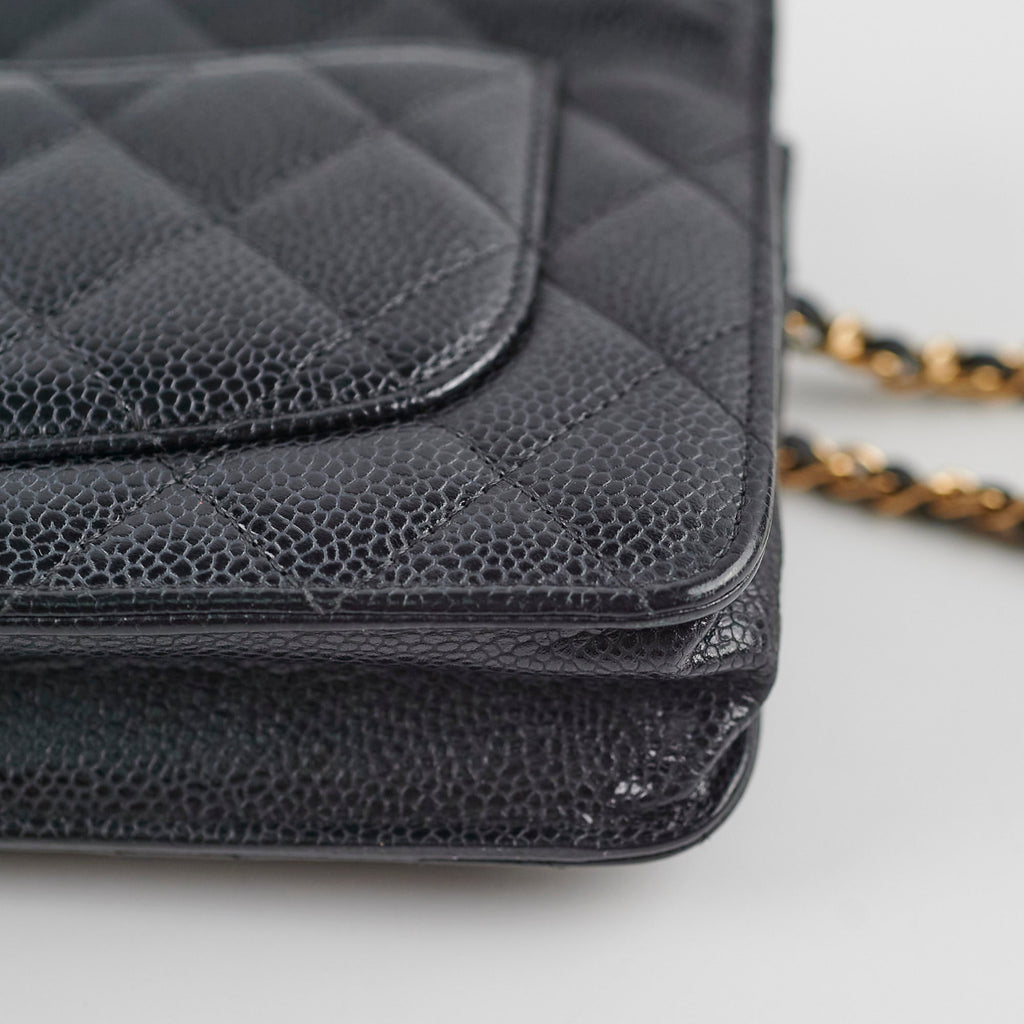Chanel Wallet on Chain WOC Caviar Black