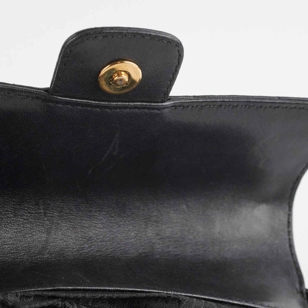 Chanel Seasonal Camelia Lambskin Mini Bag Black