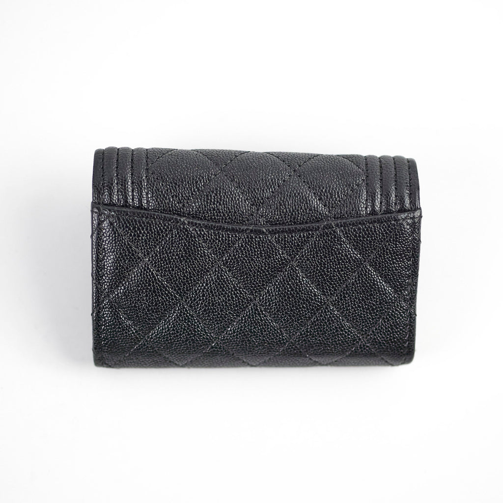 Chanel Caviar Boy Key Holder Black