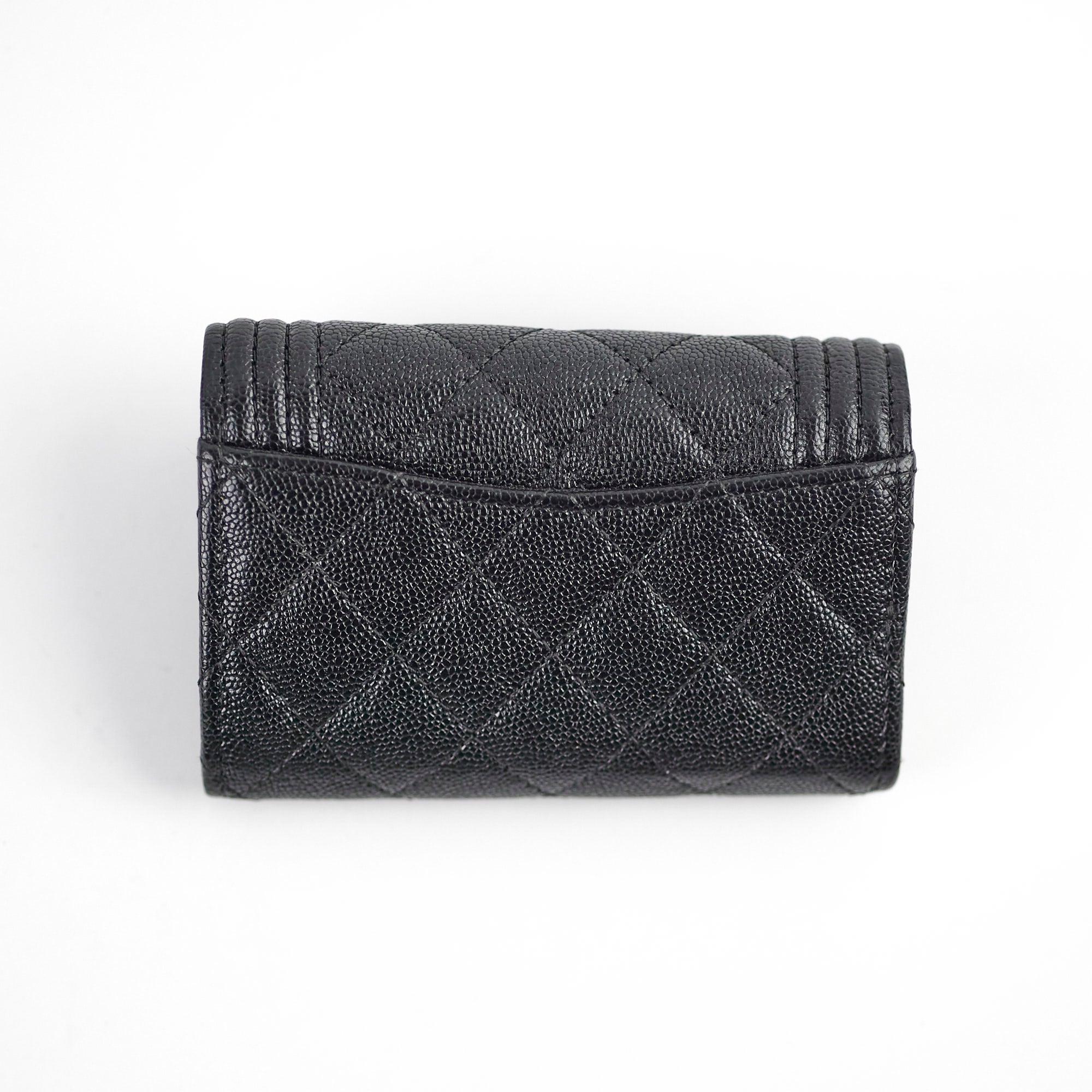 Chanel Caviar Boy Key Holder Black
