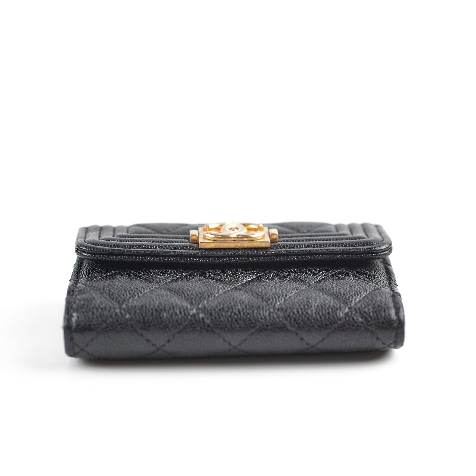 Chanel Caviar Boy Key Holder Black