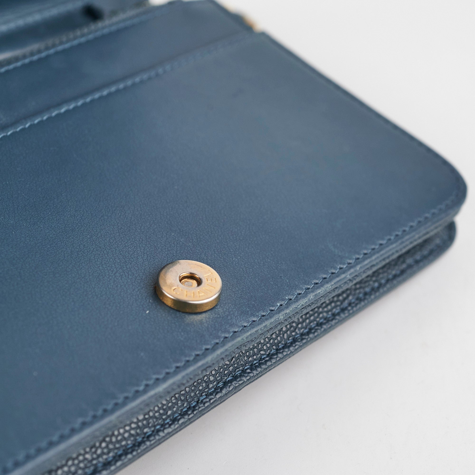 Chanel Wallet On Chain Chevron Caviar Navy GHW