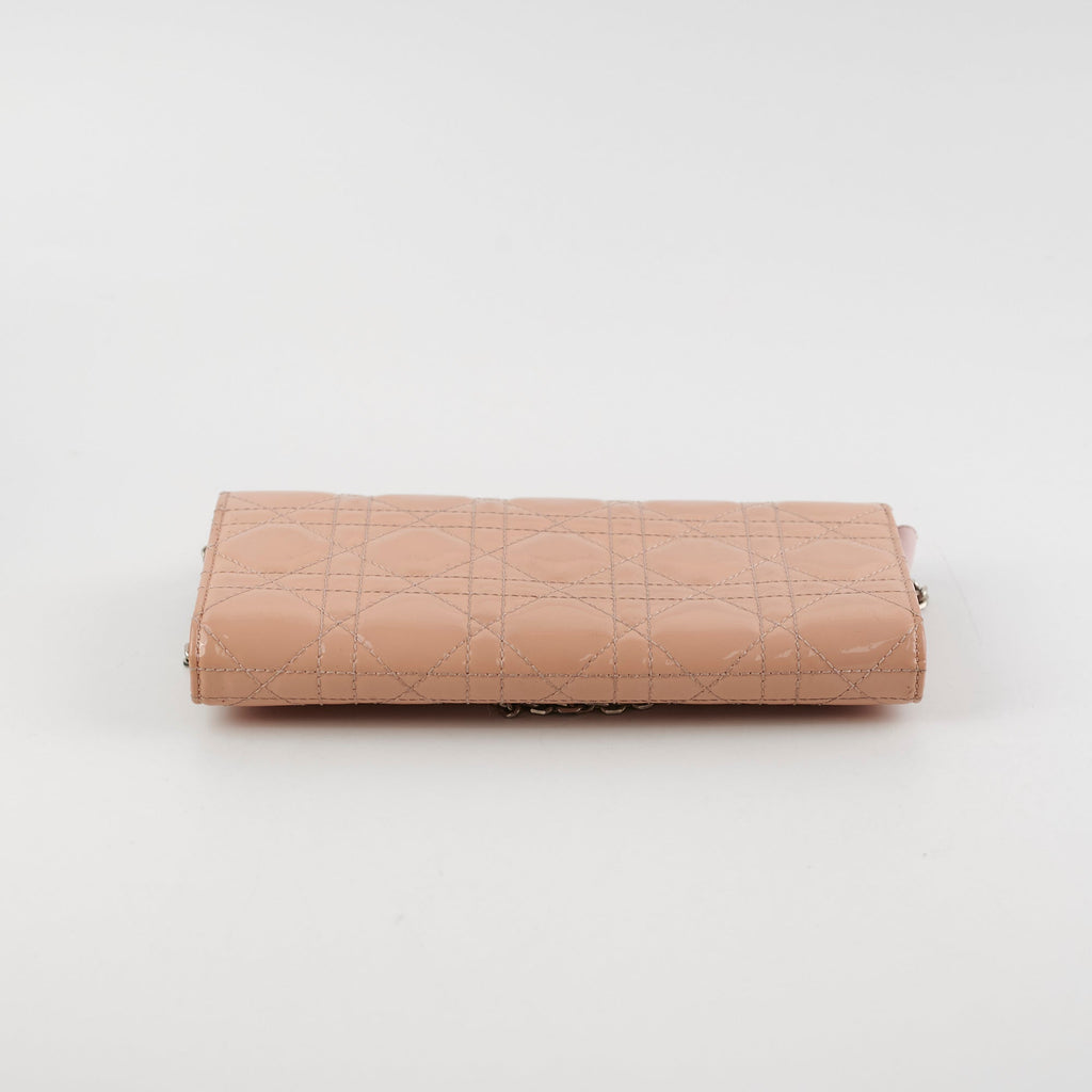 Dior Wallet On Chain Light Pink Patent