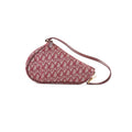 Christian Dior Mini Vintage Saddle Shoulder Bag Burgundy