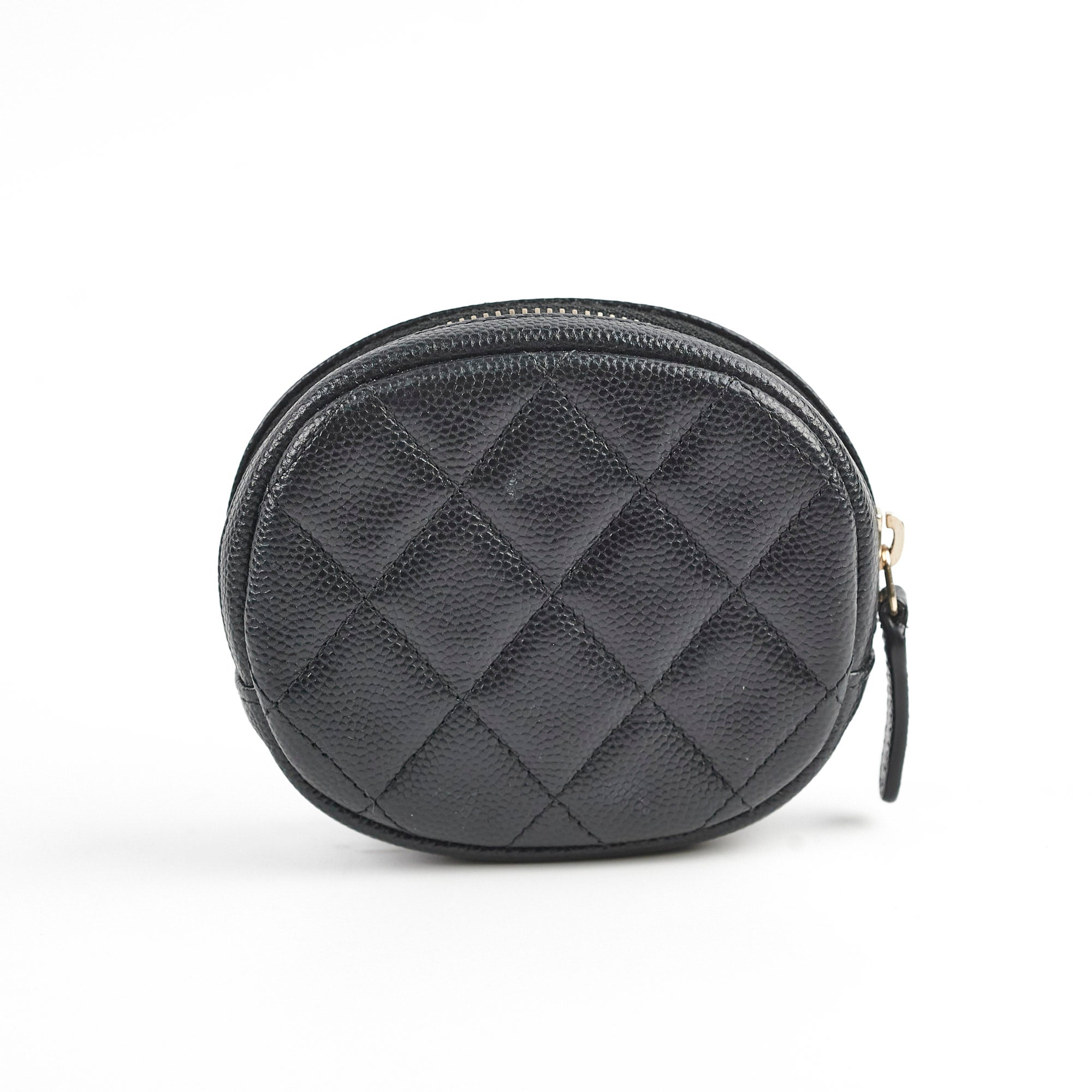 Chanel Caviar Round Coin Purse Black