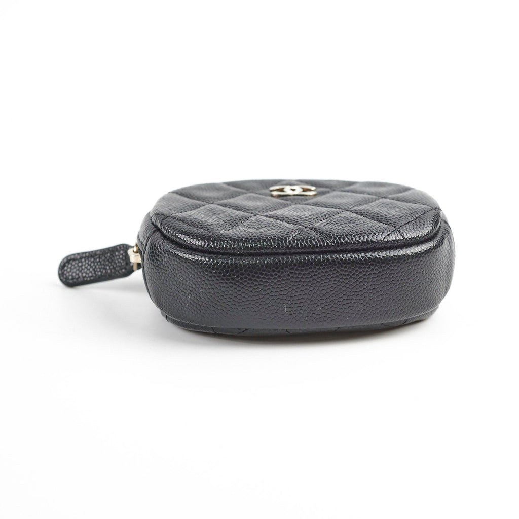 Chanel Caviar Round Coin Purse Black